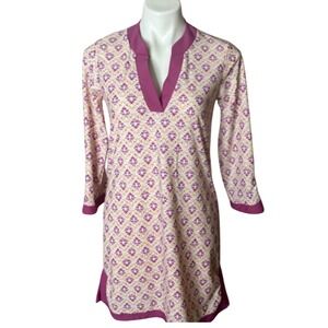 Aqua Et Sol Womens Sz SM Tunic Dress Cover Up Fushia Peach UPF 50